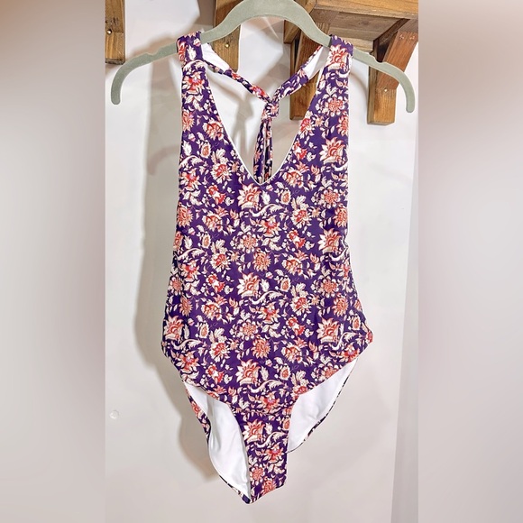 NWT Veronica Beard Salis Ultramarine Multi Halter One Piece Swimsuit Small - Picture 4 of 12